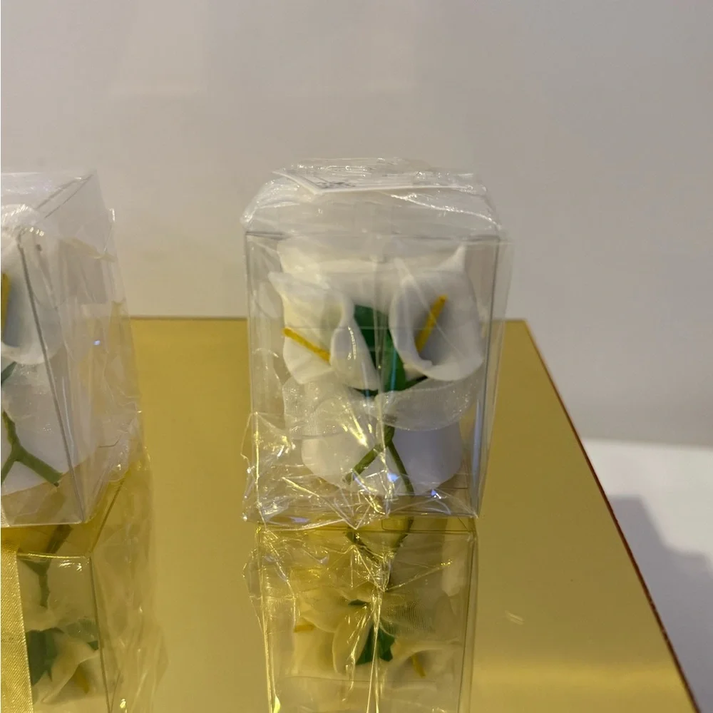 30 pack wedding bridal shower candles with calla lily